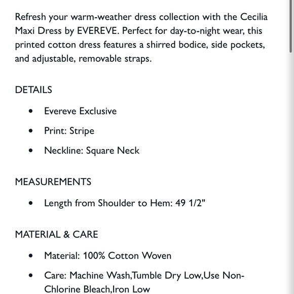 Evereve Cecelia size XS Black and White Striped Smocked Maxi Dress - Picture 10 of 10